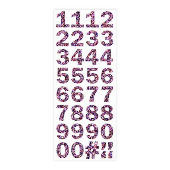 Red & Blue Glitter Number Stickers by Recollections™